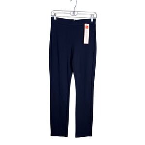 Jude Connally Olivia Ponte Ankle Pants Size XS Navy Blue Back Zipper NWT